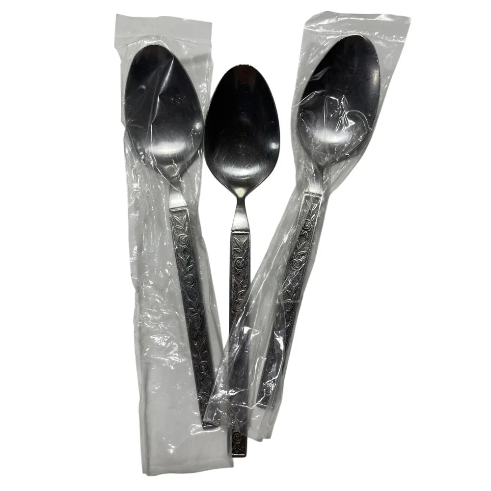 Interpur Stainless Steel Cutlery Tablespoons (3) Vintage NEW‎ Japan 1970's